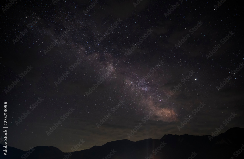 Milky Way and Jupiter over the village of Lagich Milky Way and Jupiter over the village of Lagich