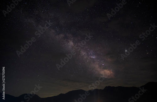 Milky Way and Jupiter over the village of Lagich © alexmu