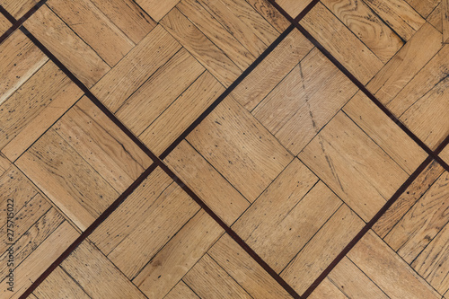 Brown and textured old wooden floor texture