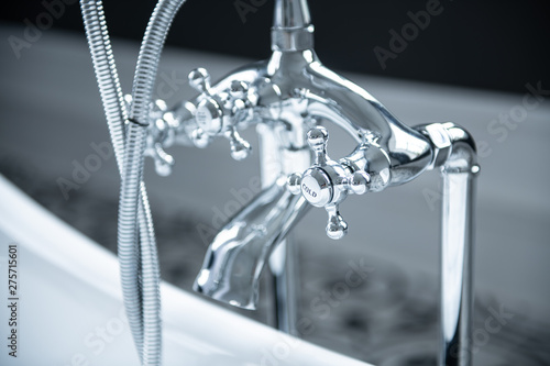 classic bathtub mixer with cold and hot water