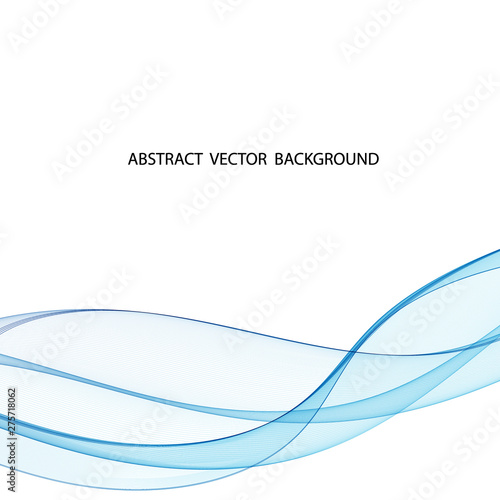 blue abstract vector wave. layout for advertising. eps 10