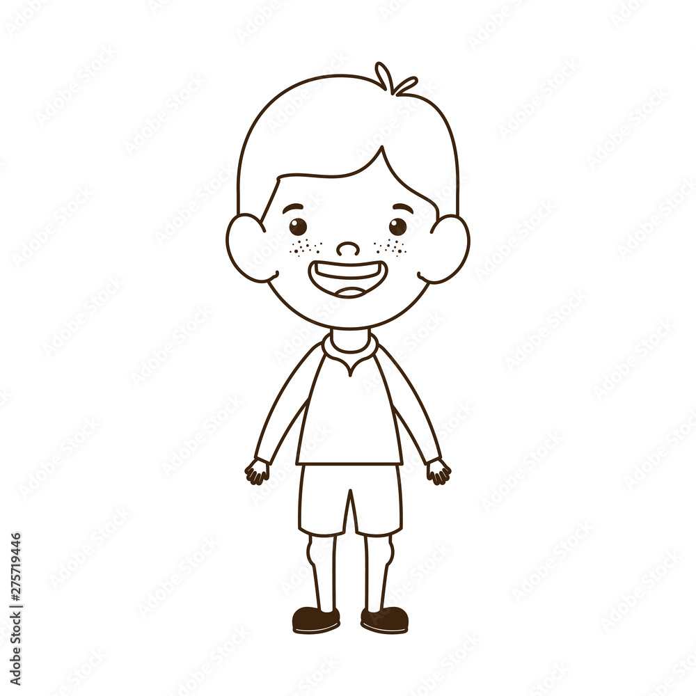 silhouette of baby boy standing smiling on white background silhouette of baby boy standing smiling on white background