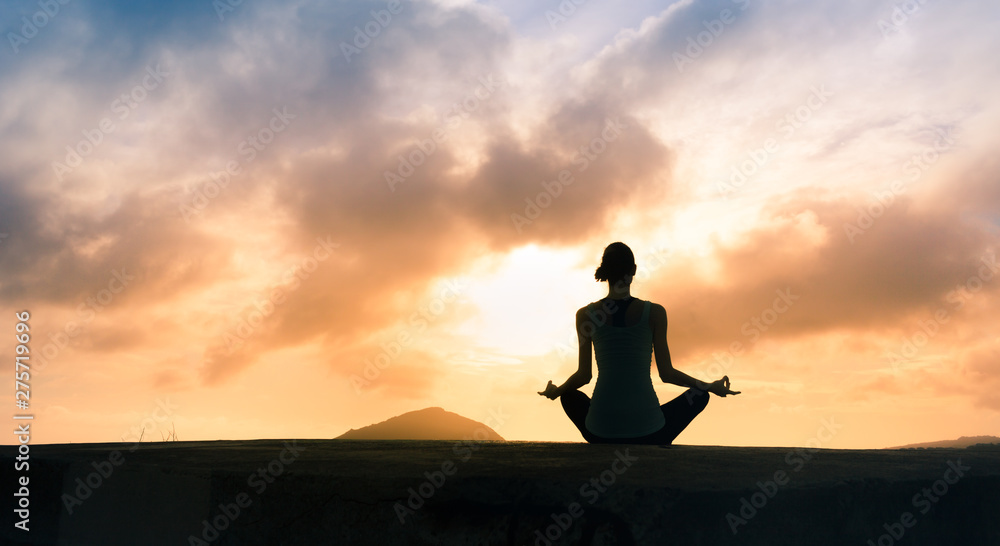 Meditation and yoga outdoors