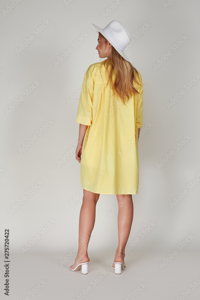 Pretty woman beautiful face bright makeup hair fashion model wear trend clothes date party summer walk travel cruise collection organic silk cotton hat short blouse accessory jewelry white studio. Pretty woman beautiful face bright makeup hair fashion model wear trend clothes date party summer walk travel cruise collection organic silk cotton hat short blouse accessory jewelry white studio.