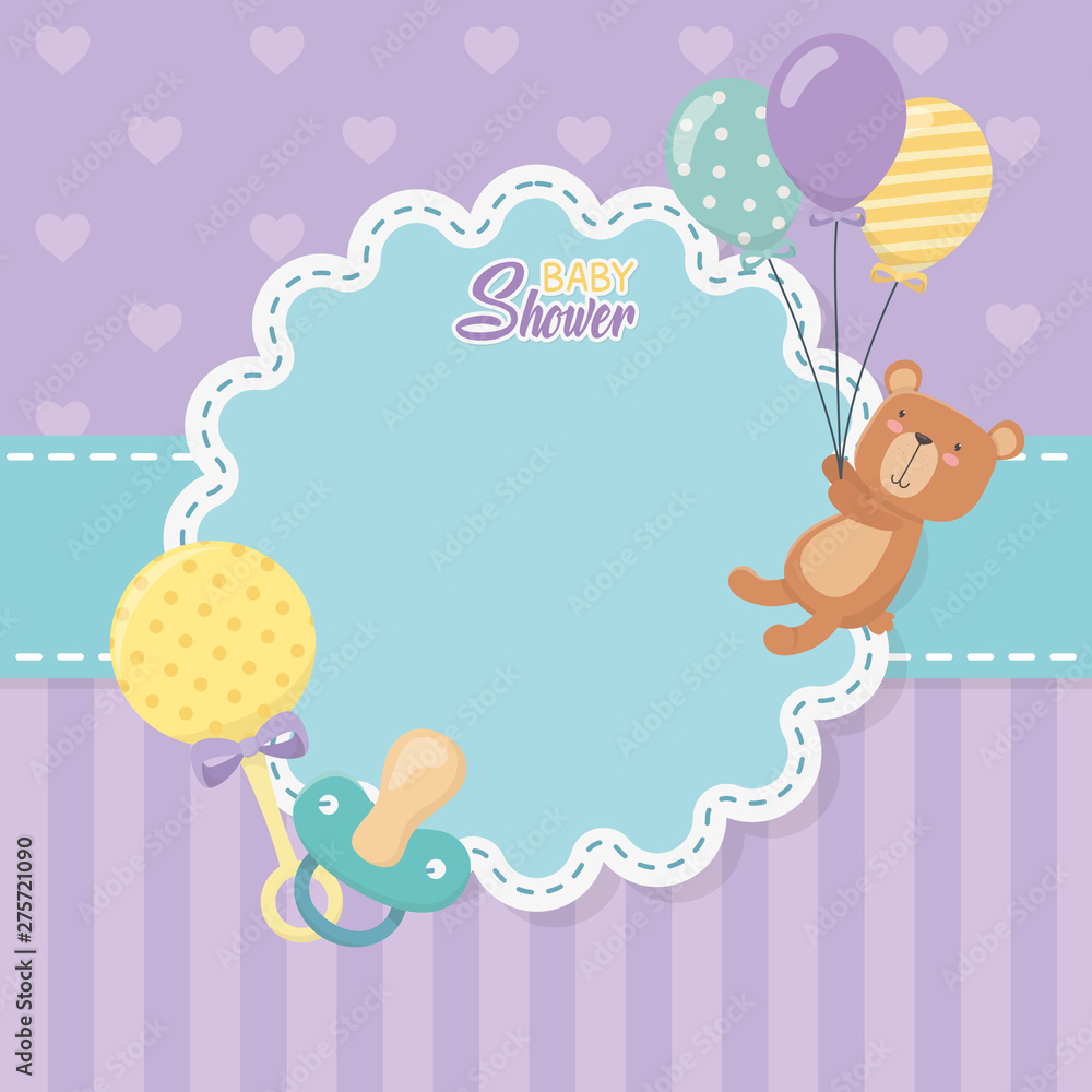 baby shower card with little bear teddy and balloons helium baby shower card with little bear teddy and balloons helium