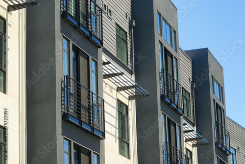 Balconies of a high rise residential building