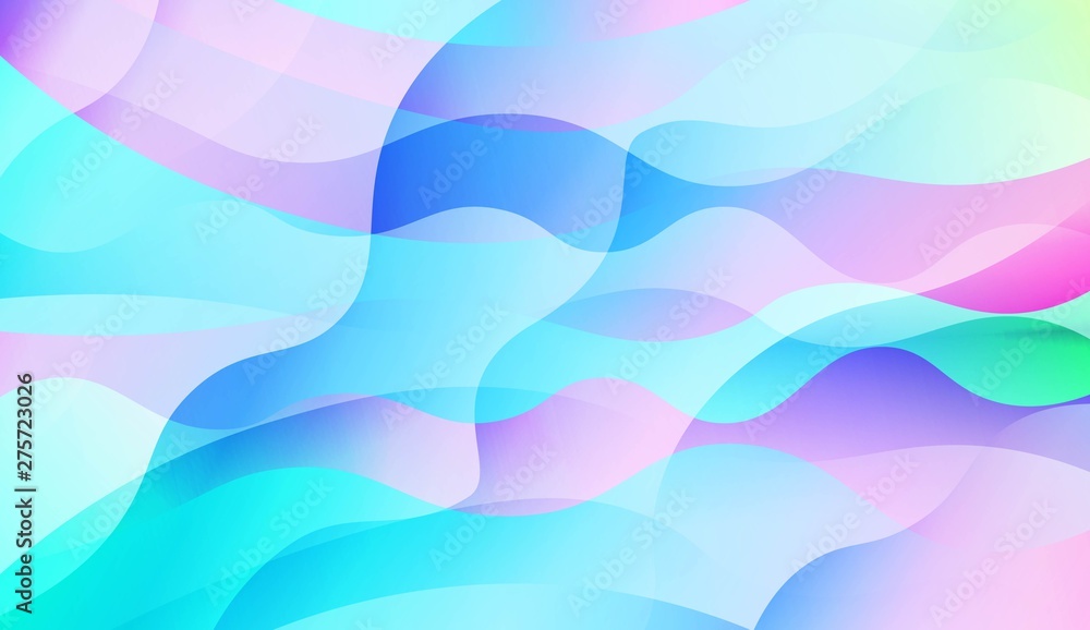 Obraz premium Wave Abstract Background. For Flyer, Brochure, Booklet And Websites Design Vector Illustration with Color Gradient.