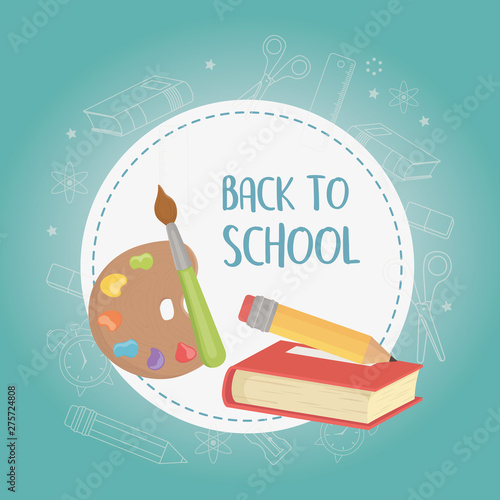 paint pallette and supplies back to school