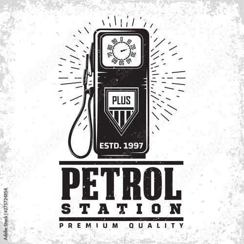 vintage filling station emblem design