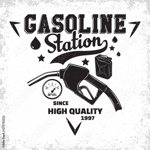Vintage filling station emblem design