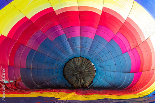 Colorful Hot Air Balloon partially inflated