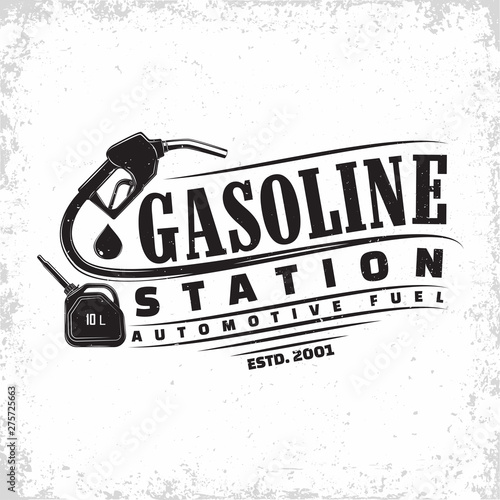 vintage filling station emblem design