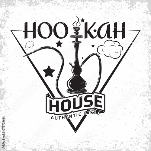 Vintage hookah emblem