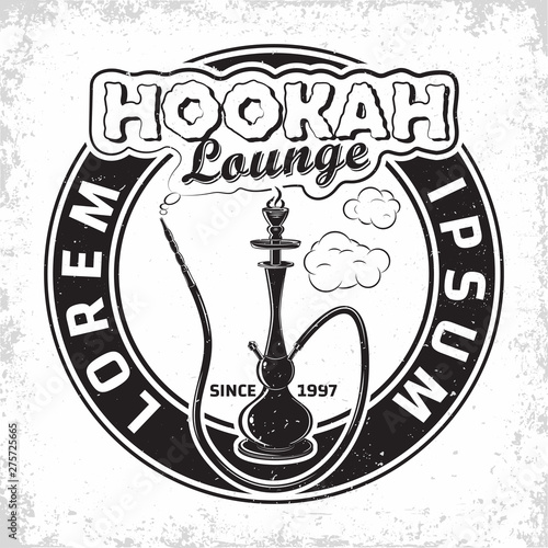 Vintage hookah emblem