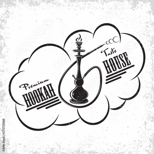 Vintage hookah emblem