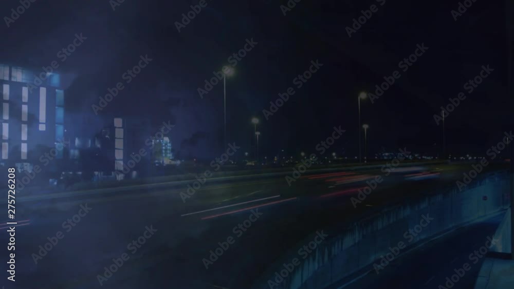 Highway on a stormy night Highway on a stormy night
