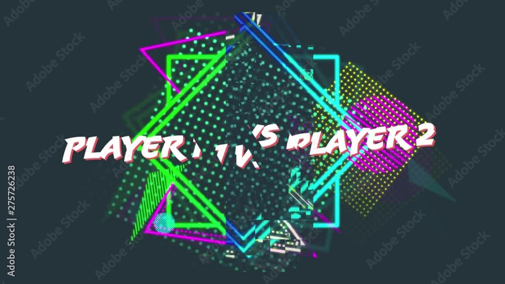 Animation of words Player 1 vs Player 2 Animation of words Player 1 vs Player 2