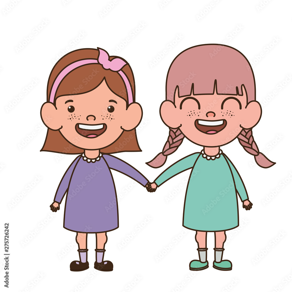 baby girls standing smiling on white background baby girls standing smiling on white background