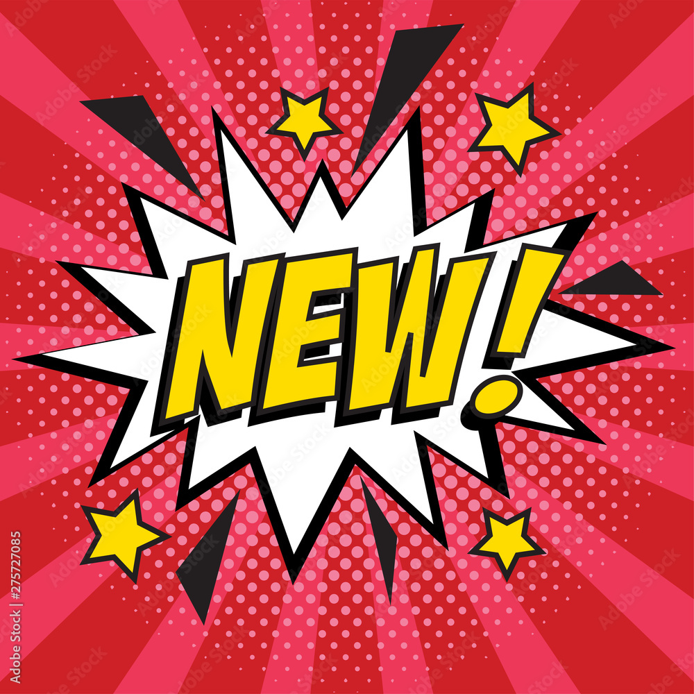 Fototapeta premium Pop art comic sale discount promotion banner. new