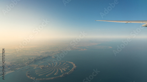 Canvas Print Dubai visto do avião