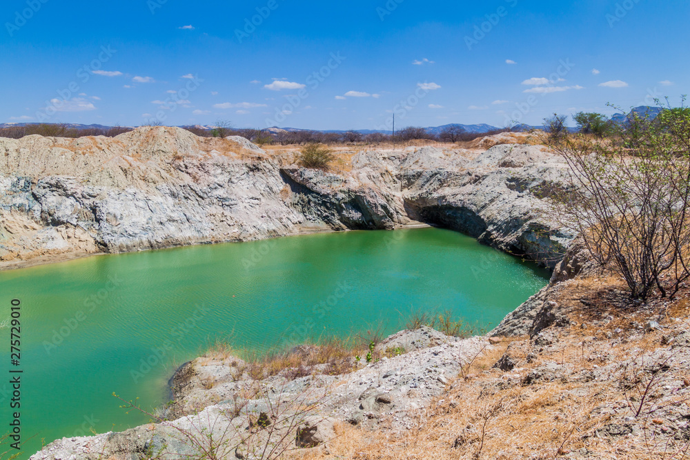 Vermiculite mine in Paraiba state, Brazil