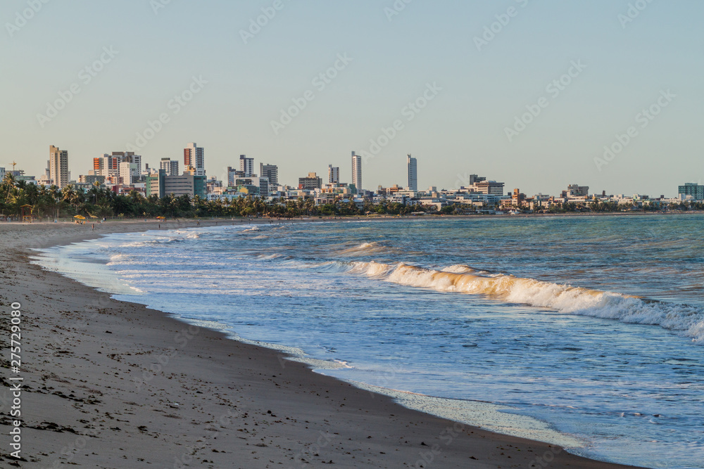 View of a beach in Joao Pessoa, Brazil