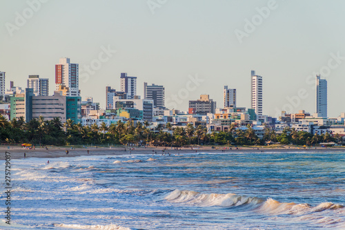 JOAO PESSOA, BRAZIL - OCTOBER 13, 2016: View of a beach in Joao Pessoa, Brazil photo