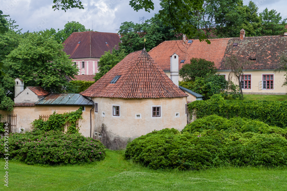 Remains of old town fortification in Trebon, Czech Republic Remains of old town fortification in Trebon, Czech Republic