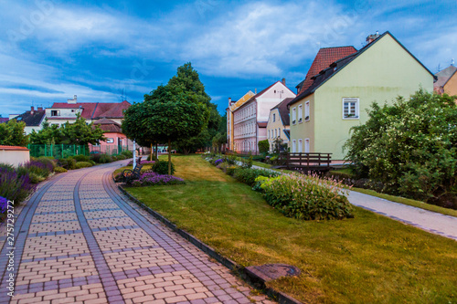 Wallpaper Mural Park at the former moat and walls around the old town of Trebon, Czech Republic. Torontodigital.ca