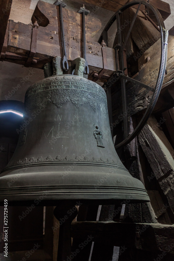 Bell of the Black Tower (Cerna vez) in Ceske Budejovice, Czech Republic