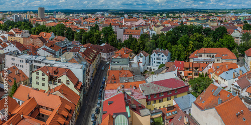Aerial view of in Ceske Budejovice, Czech Republic