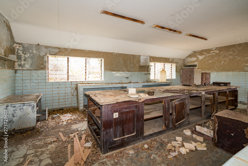 Old deserted workshop and laboatory