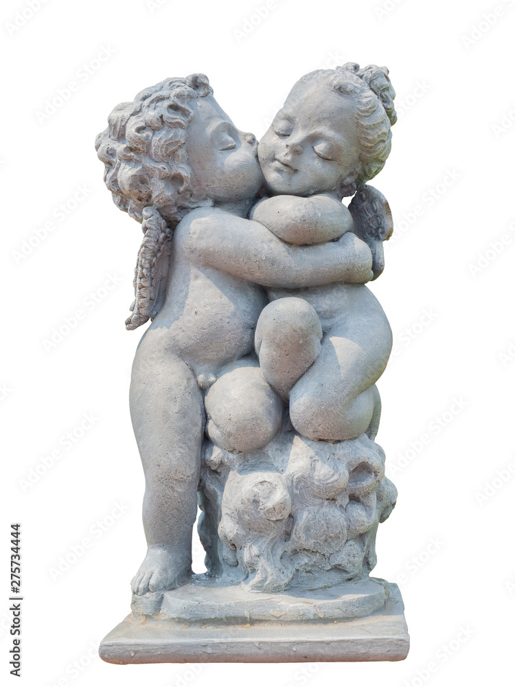 Cupid sculpture on white background. (clipping path) Cupid sculpture on white background. (clipping path)