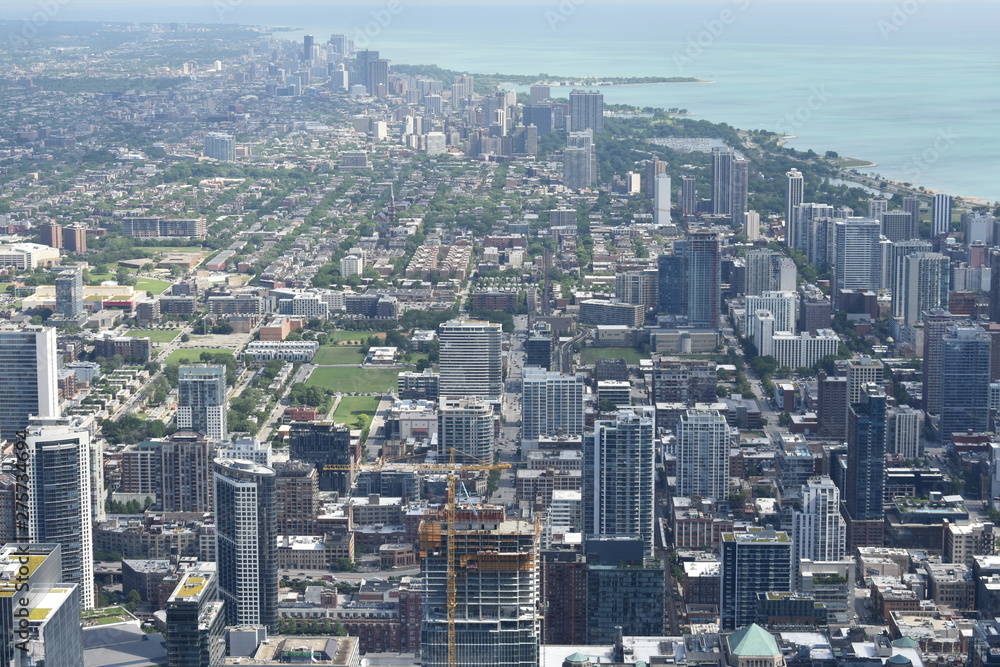 Chicago panorama view from sky