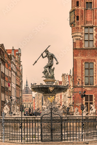 Neptune statue in Gdansk, Poland.
