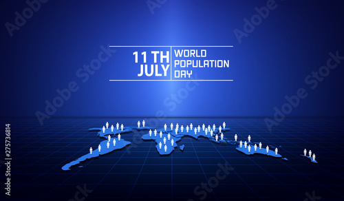 Vector illustration,banner or poster of world population day.