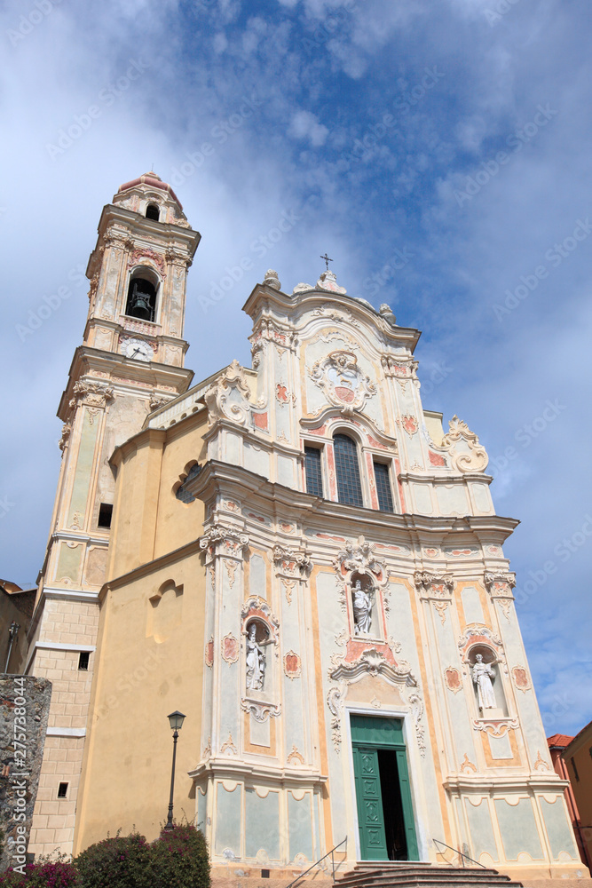 medieval church in Cervo, Italy 
