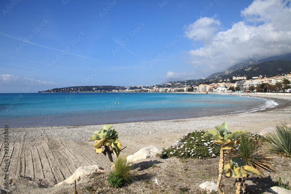 beach of Menton, Southern France