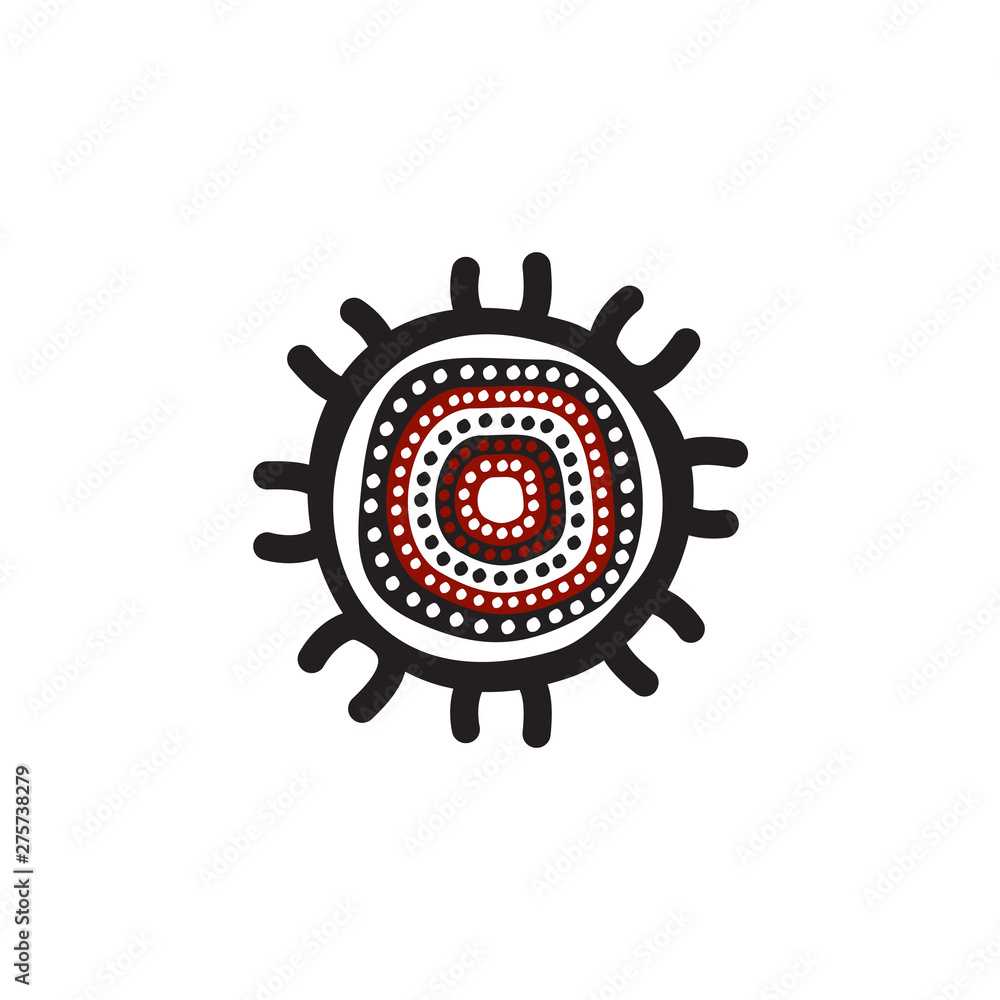 Aboriginal art dots painting icon logo design Aboriginal art dots painting icon logo design