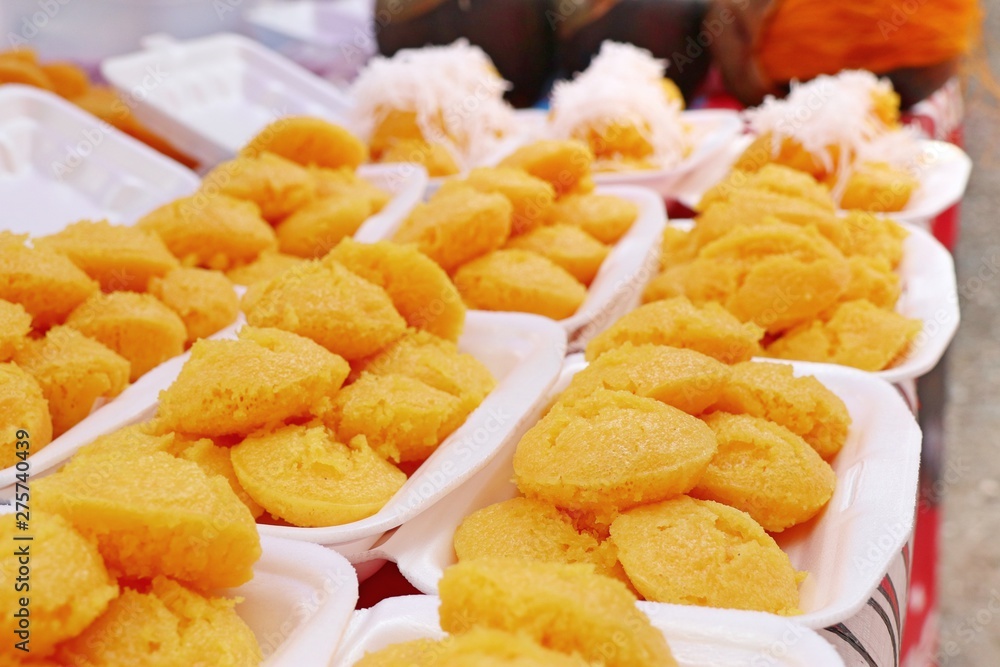 Thai sweet toddy palm cake