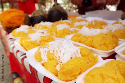 Thai sweet toddy palm cake