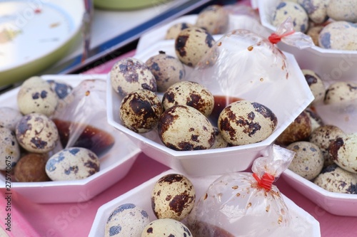 Quail eggs at street food