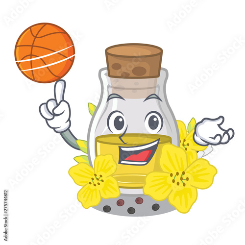 With basketball canola seed oil isolated in mascot