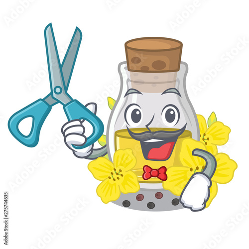 Barber canola seed oil isolated in mascot