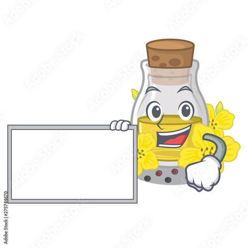 With board canola seed oil isolated in mascot