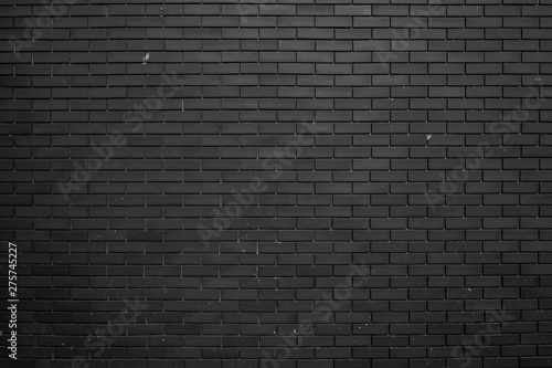 Texture of Black brick wall for background. Loft style concept.