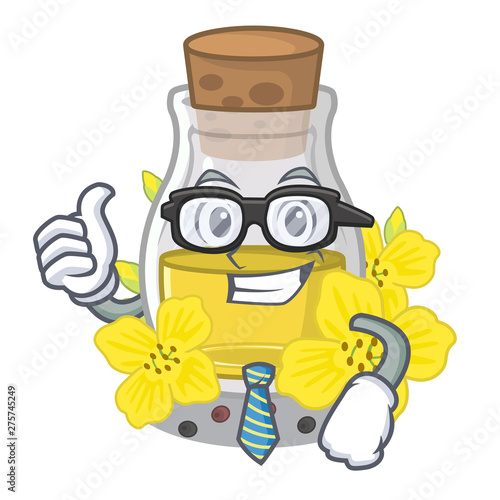 Businessman canola seed oil packaged in carton bottle