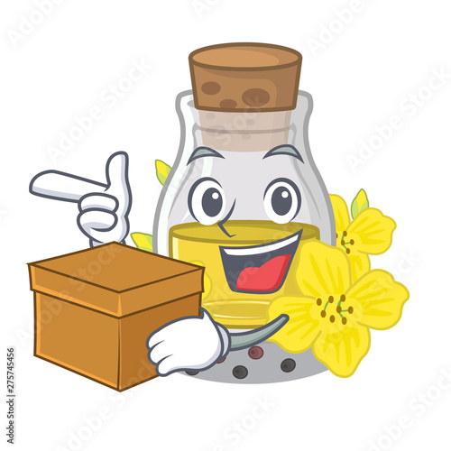 With box canola seed oil packaged in carton bottle
