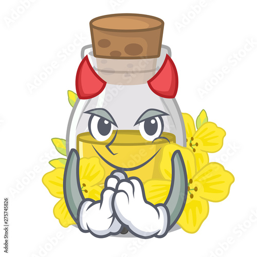 Devil canola seed oil in character shape