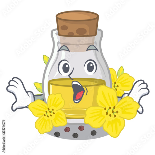 Surprised canola seed oil in character shape